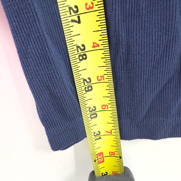 Cozy Earth Womens Bamboo Rib Knit SET Hoodie Wide Leg Pants Size S/M Navy Blue - Picture 16 of 16